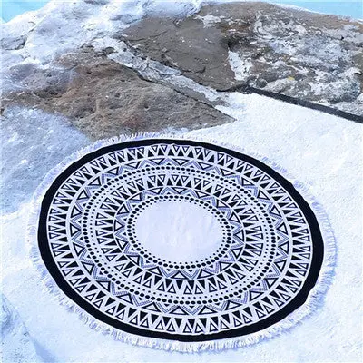 Women Scarf Beach Round Tapestry Cover Up Hippie Mala Shower Towel Mat Bohemian Shawls Scarves Scarf Tunic Kimono 3
