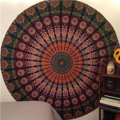 Women Scarf Round Tapestry Cover Up Beach Mala Pool Home Shower Towel Mat Bohemian Shawls Scarves Scarf Kimono Tunic 2
