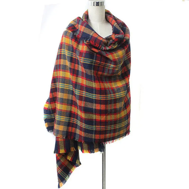 Women Scarves British Style Foulard Long Soft Cotton Print Shawl Wrap Scarf Scarf Woman Luxury &P2 1