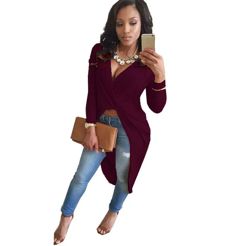 Women Sexy Irregular Clubwear Mini Dress Cocktail Party Dress Long Sleeve Autum Cotton Sexy Dress 6
