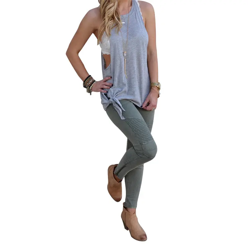 Women Sexy Irregular Loose Vest Women Blouse Tops Sexy Shirts Casual Lady Office Work Wear Blusas Plus Size 3