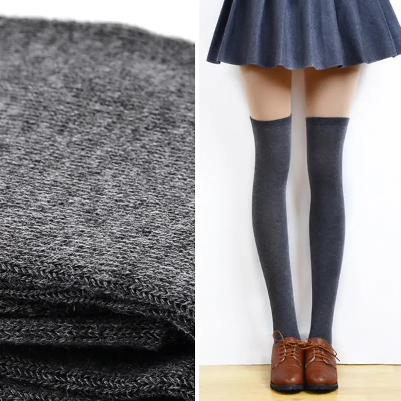 Women Sexy Thigh High Over The Knee Socks Long Cotton Stockings 2