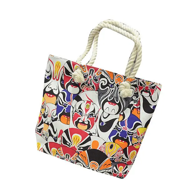 Women Shopping Bag Casual Print Canvas Hbag Single Shoulder Messenger Bags Tote Bolsa Feminina Womens' Pouch Clutch 2