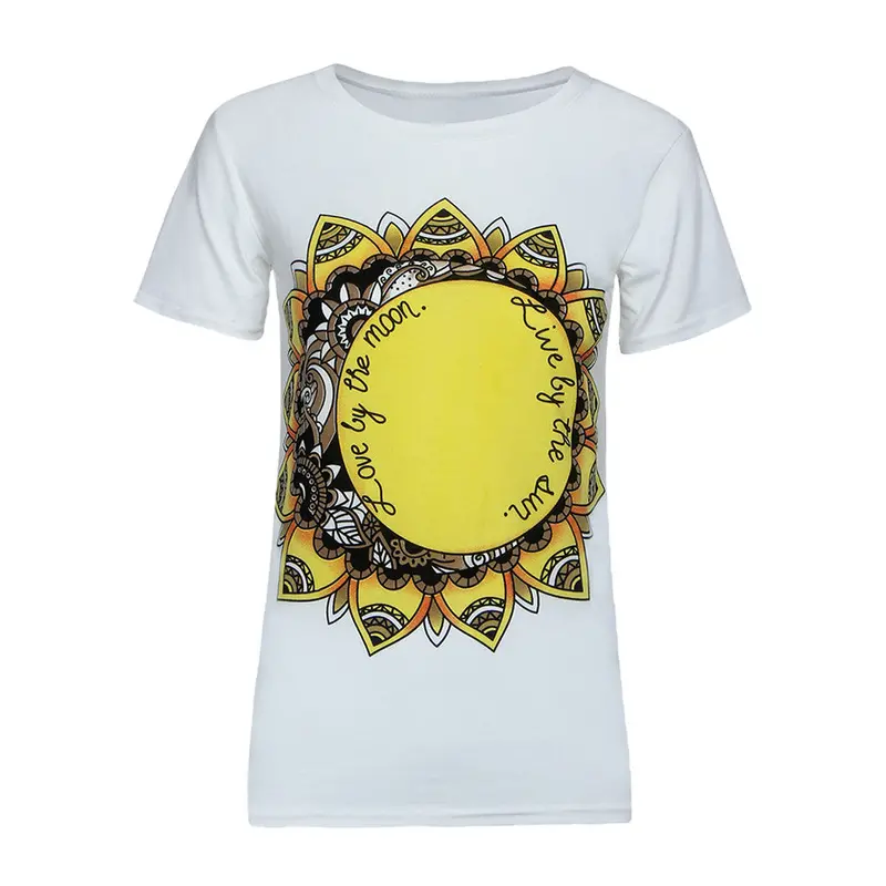 Women Short Sleeve Vintage Printed T Shirt Casual Loose Tee Cartoon Print T Shirt Women Blusa Crop Top 10