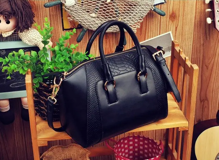 Women Shoulder Bag Faux Leather Satchel Cross Body Tote Hbag Ladies Tote Retro Vintage 1