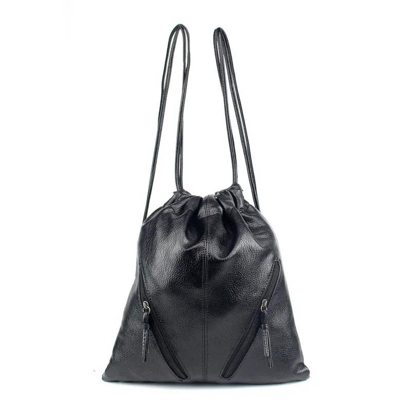 Women Shoulder Bag Tote Pu Leather Bucket Messenger Hobo Bag Drawstring Bolsos Femenina 1
