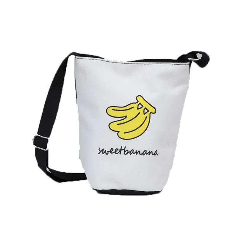 Women Shoulder Bags Bucket Canvas Smile Printed Larger Capacity Bag Famousmessenger Bag Hbags 3