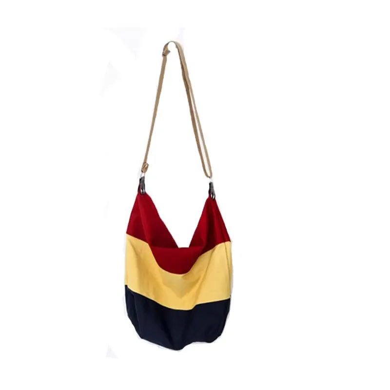 Women Shoulder Bags Canvas Stripe Printed Larger Capacity Bucket Bag Messenger Bag Famouswomen's Hbags 2