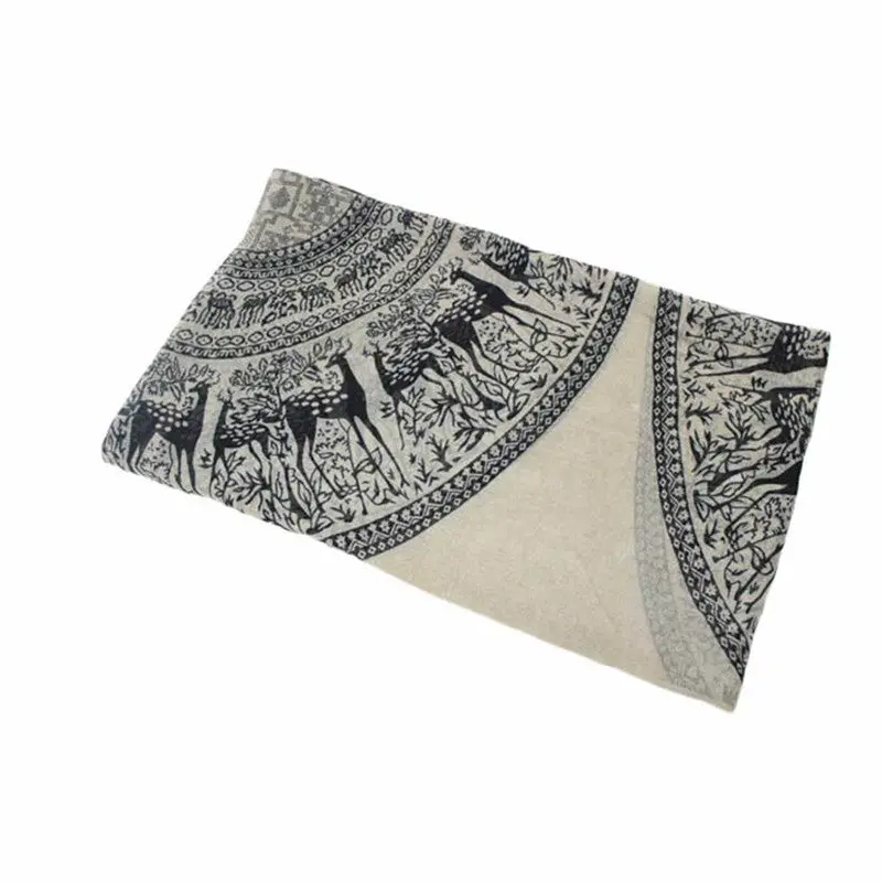 Women Sika Deer Scarf Aututmn From India Poncho Scarves Wrap Shawl Natural And Fresh Four Seasons 1
