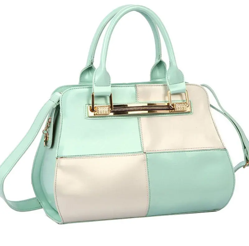 Women Simple Style Pu Leather Clutch Hbag Bag Totes Purse 1