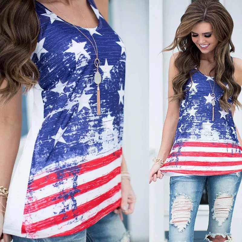 Women Sleeveless Casual Tank T-Shirt Blouse Tops Vest 2