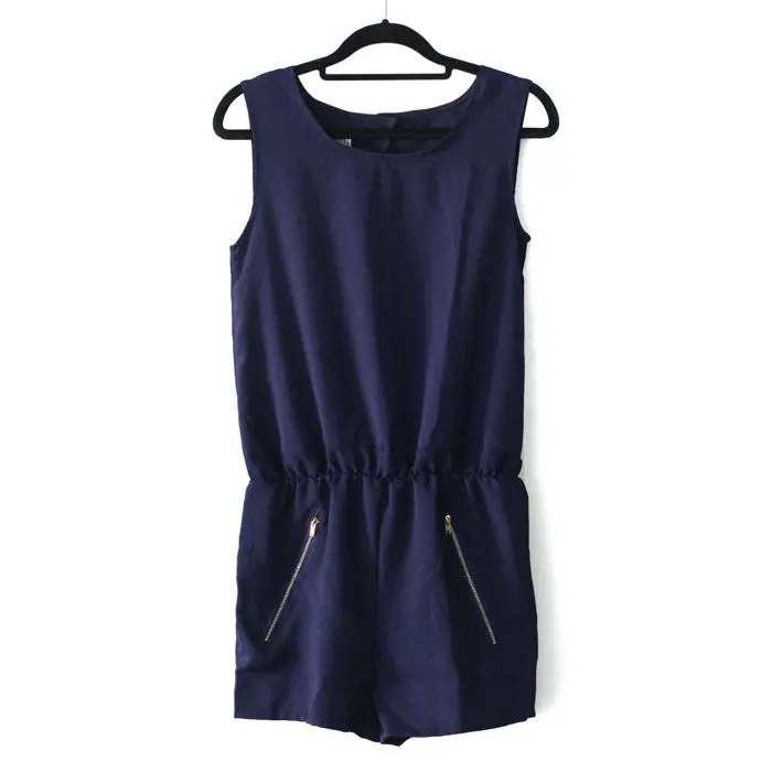 Women Sleeveless Jumpsuits Beach Bowknot Casual Shorts Jumpsuit Sexy Girls Lady Romper Loose Playsuit #G091 1