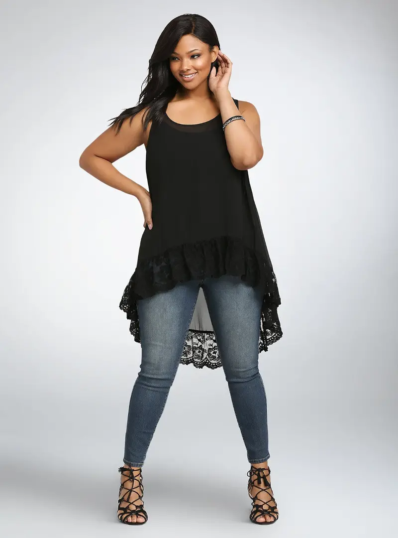 Women Sleeveless Sexy Blouse Big Size Women Clothing Black Lace Patchwork Casual Loose Tank Top Chiffon Blusas M0136 3