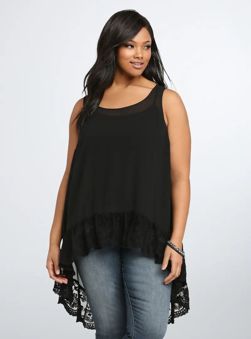 Women Sleeveless Sexy Blouse Big Size Women Clothing Black Lace Patchwork Casual Loose Tank Top Chiffon Blusas M0136 4