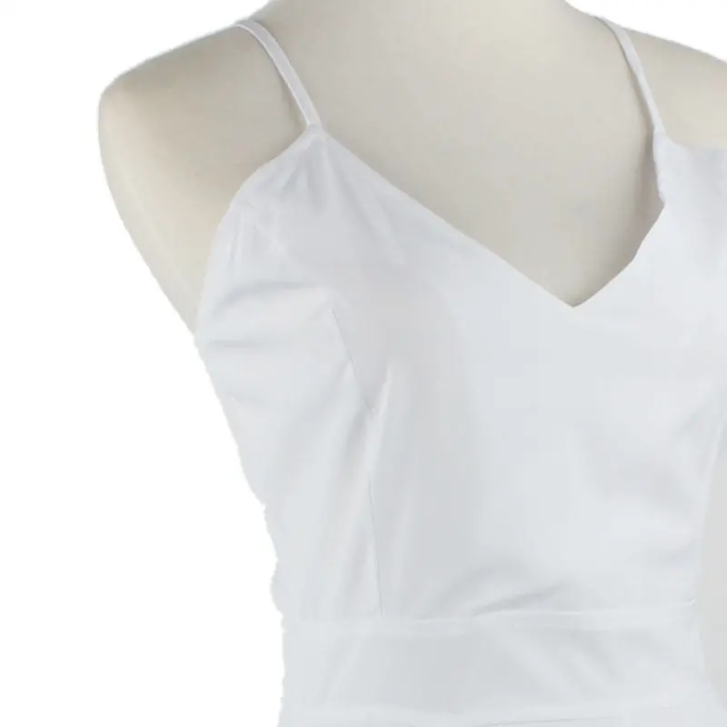 Women Sleeveless Strap V Neck Solid Color Jumpsuit Rompers Playsuit 4