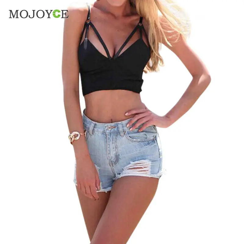 Women Slim Clubwear Tank Deep V Bodycon Top Vest Cut Out Womens Cotton Bra Women Girl Lady Sexy Padded Bra Crop Tops 1