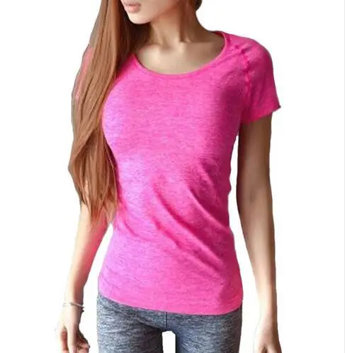 Women Slim Sports T-Shirts Quick Drying Fitness Gym Tops & Tees Soft Breathable T-Shirt Casual Slim T Shirts Gv201 10