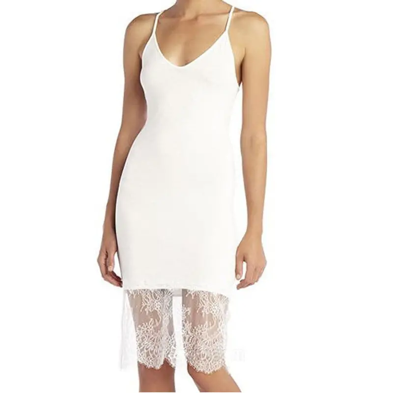 Women Sling Dress Stitching Lace Camisole Dress Sexy Women Clothing Lace Ol Work Bottoming Vestido 5