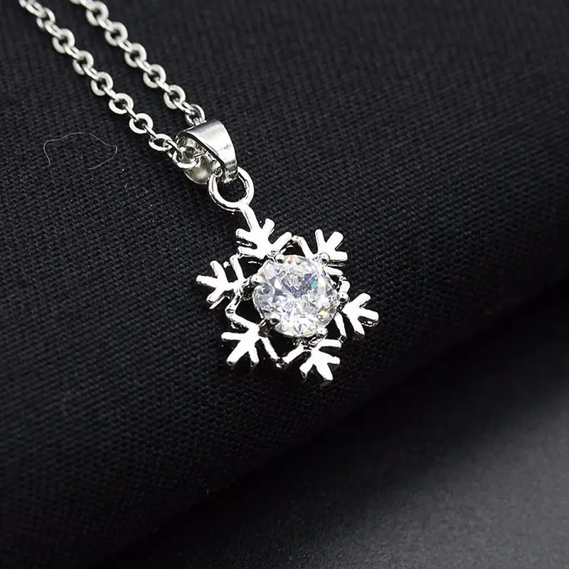 Women Snowflake Pendant Necklace Chain Necklace Choker Fine Jewelry Women's Clothing & Accessories Feida 1