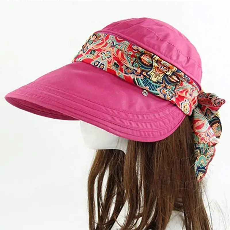 Women Sun Multi-Purpose Folding Sun Hat Empty Top Hat Uv Cap 1