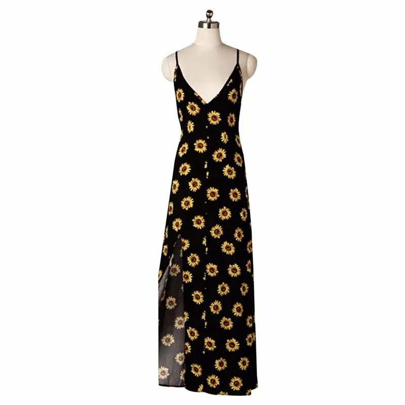 Women Sunflower Beach Dress Dresses Women Dress Style Vestido Plus Size Women Clothing 3