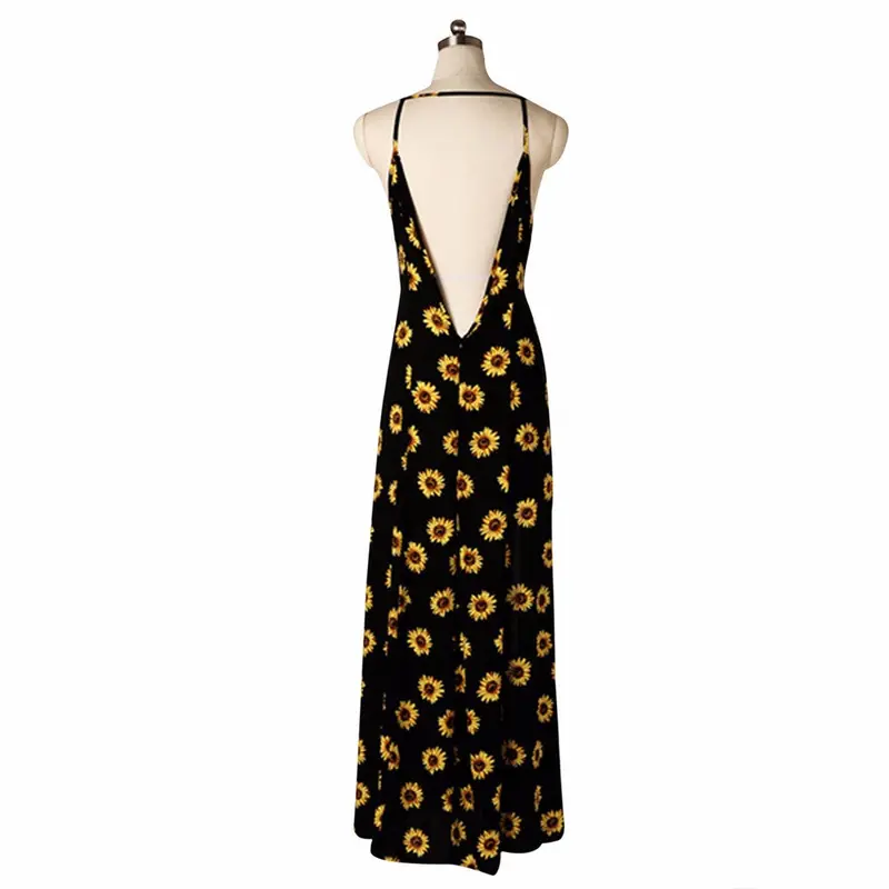 Women Sunflower Beach Dress Dresses Women Dress Style Vestido Plus Size Women Clothing 4