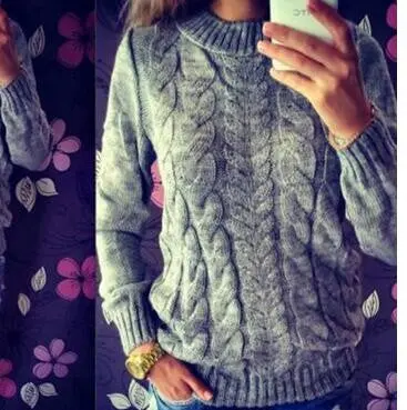 Women Sweater Tops Slim Solid Casual Women Sweaters Warm Pullovers Knitwear M0445 1