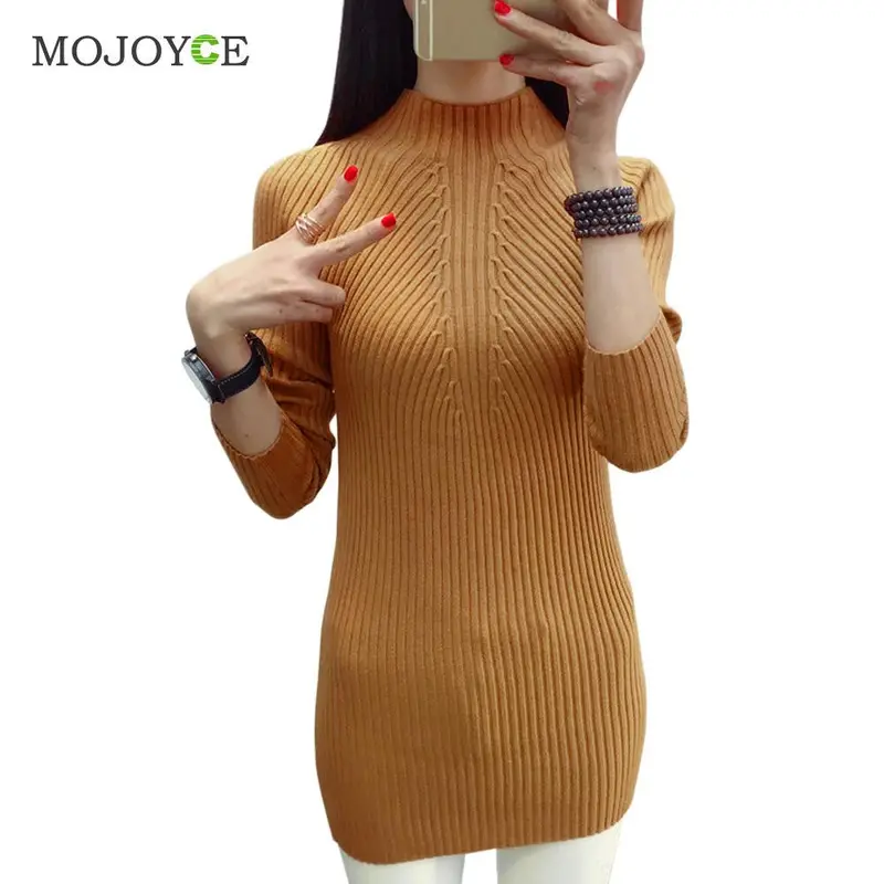 Women Sweaters And Pullover Long Sleeve Knit Bodycon Slim Party Sweater Mini Casual One Size Sweaters Pullover Pull Femme 2