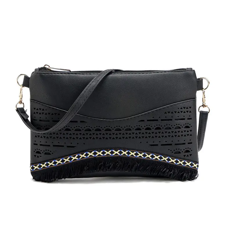 Women Tassel Hollow Satchels Messenger Bags Crossbody Bags Pu Leather Casual Crossbody Shoulder Hbags Bolsas 1