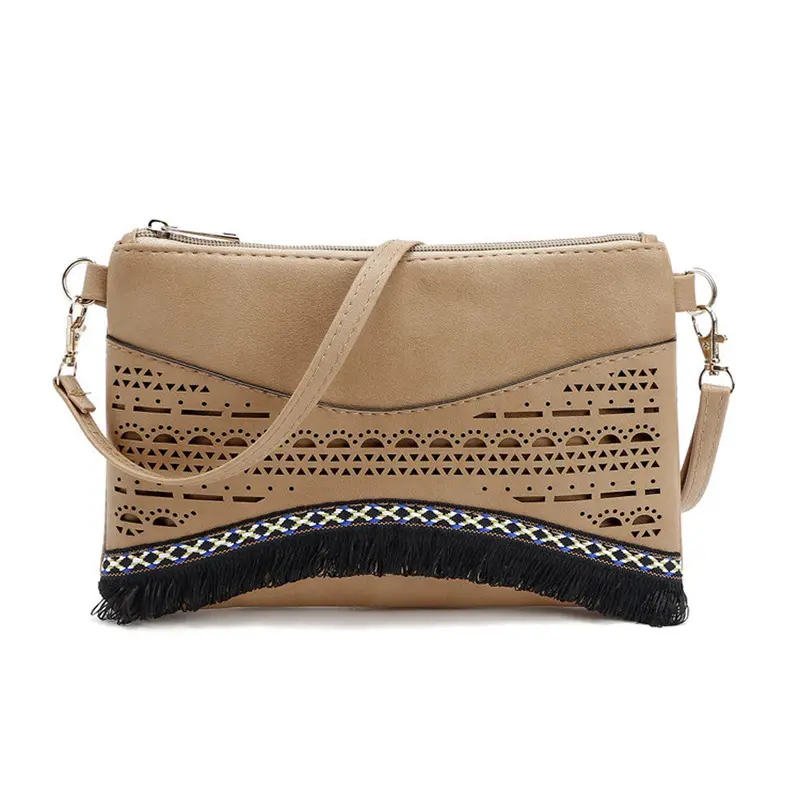 Women Tassel Hollow Satchels Messenger Bags Crossbody Bags Pu Leather Casual Crossbody Shoulder Hbags Bolsas 3