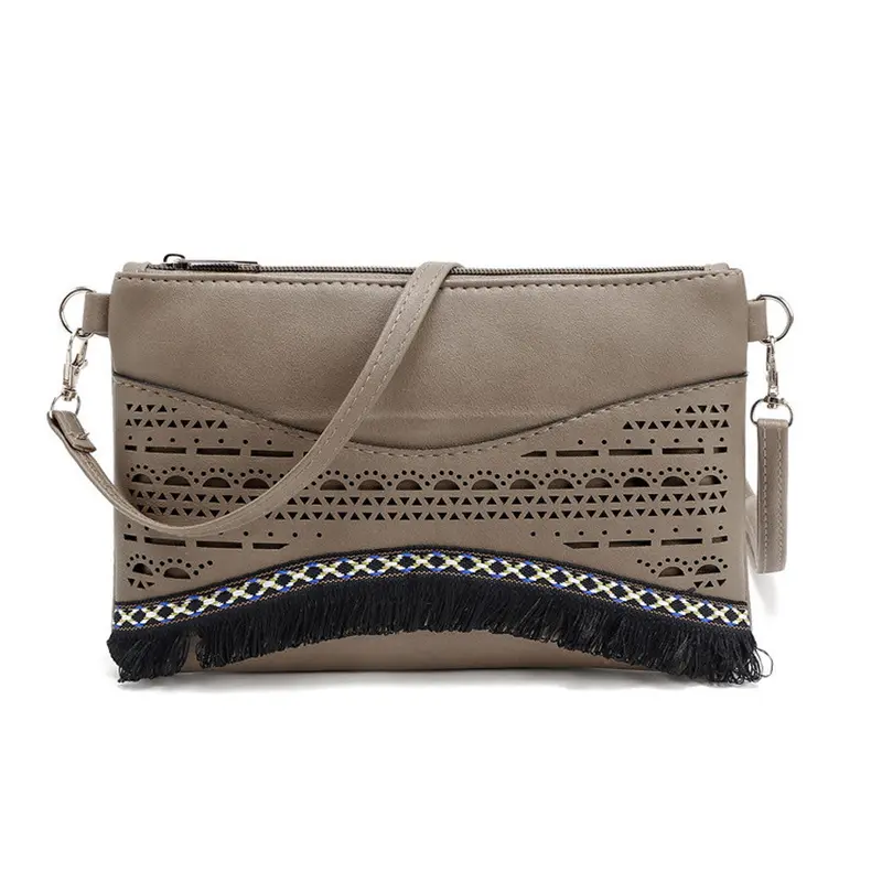 Women Tassel Hollow Satchels Messenger Bags Crossbody Bags Pu Leather Casual Crossbody Shoulder Hbags Bolsas 5