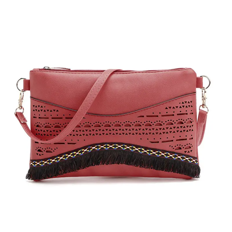Women Tassel Hollow Satchels Messenger Bags Crossbody Bags Pu Leather Casual Crossbody Shoulder Hbags Bolsas 7
