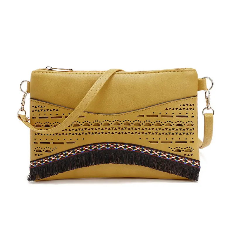 Women Tassel Hollow Satchels Messenger Bags Crossbody Bags Pu Leather Casual Crossbody Shoulder Hbags Bolsas 8