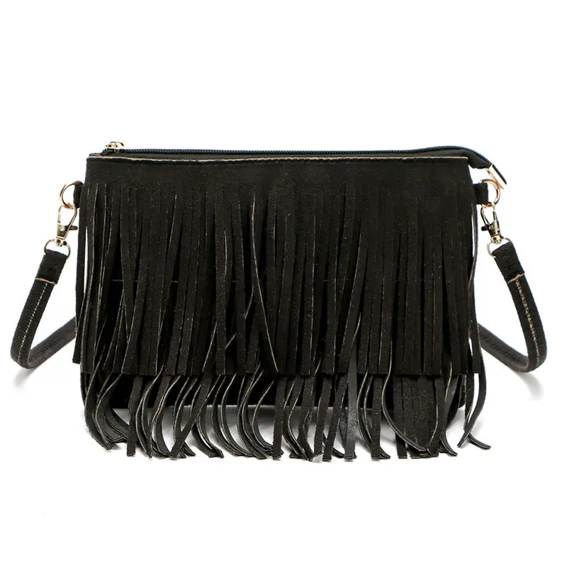 Women Tassel Leather Suede Fringe Shoulder Messenger Hbag Cross Bag Ladies Pouch Bolsa Feminina 1