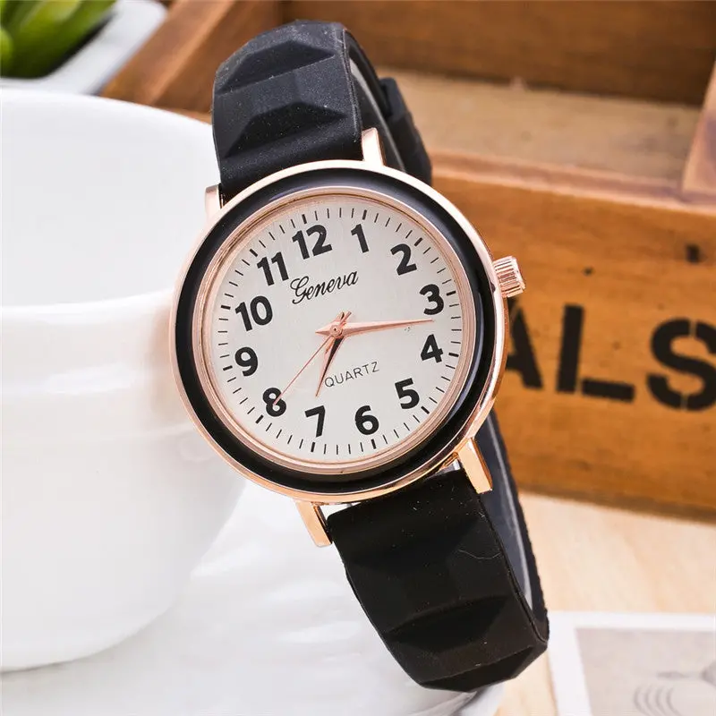Women Top Famous Luxury Casual Quartz Watch Ladies Watches Round Dial Silicone Band Wrist Watch Feida 1