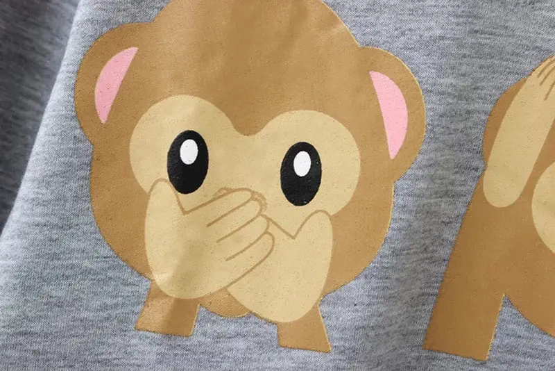 Women Tops Monkey Emoji Printed Long Sleeve Blusas Femininas Pullover Shirt Tops Blouse Invierno Dames Bloezen 8