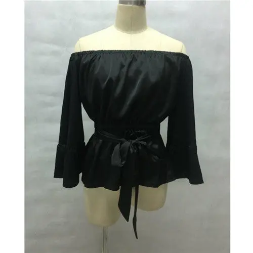 Women Tops Sexy Off Shoulder Blouses Tunic Top Flare Sleeve Slash Neck Women Blouses And Shirts Ladies Tops 1