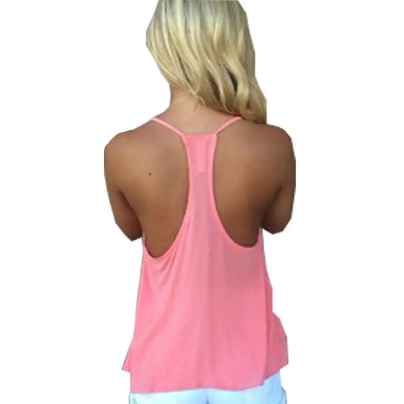 Women Tops Sexy Printed Chiffon Tank Top Women Regata Feminina Pink Green Plus Size Camisetas Y Tops Sleeveless Tank 4