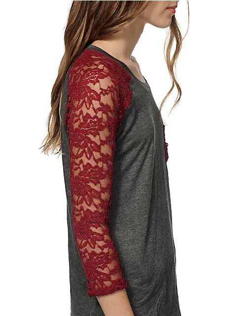 Women Tops & Tees Casual Lace Pachwork Three Quarter T-Shirts Slim O-Neck T Shirt Women's Clothing Plus Size Gv102 6