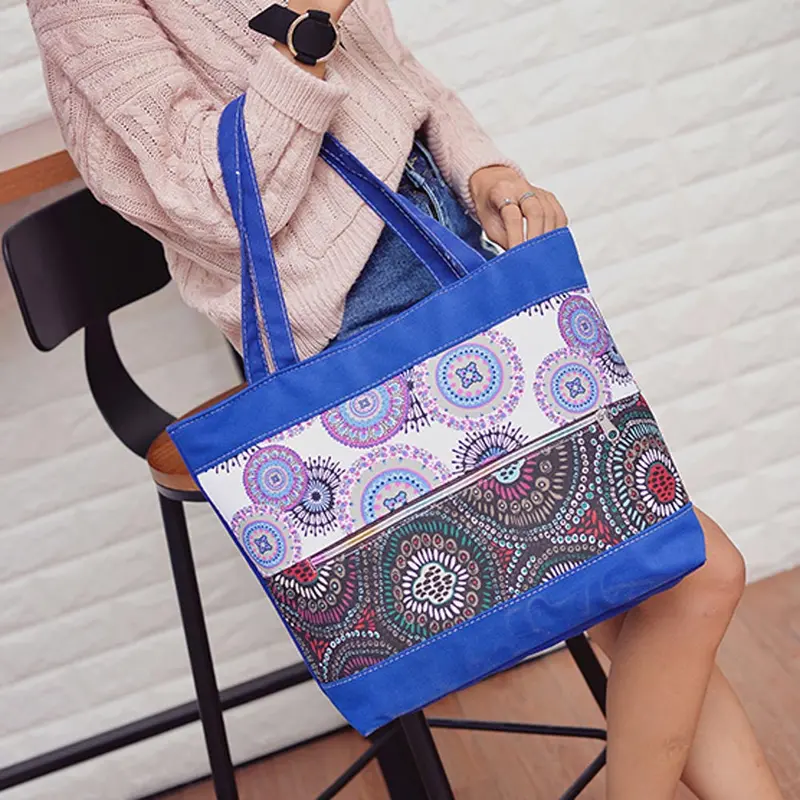 Women Tote Bag Handbag Shoulder Bags Taibal Totem Printed Canvas Casual Designer Handbags Bolsos Mujer 2