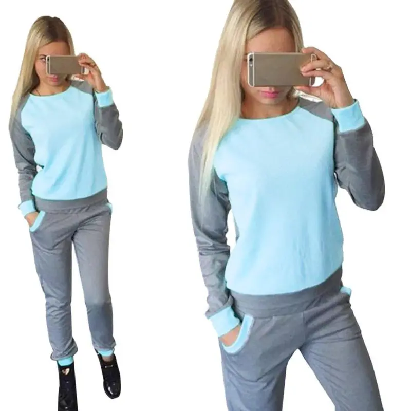 Women Tracksuit Sweatshirt Coat+Pant Trouser Casual Suit Women Clothing Hoodies Set 1