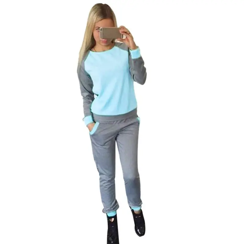 Women Tracksuit Sweatshirt Coat+Pant Trouser Casual Suit Women Clothing Hoodies Set 5