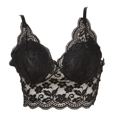 Women Translucent Tops Sheer Lace Condole Belt Strap Bra Tops Slim Tank Tops Woman Clothes Vest 1