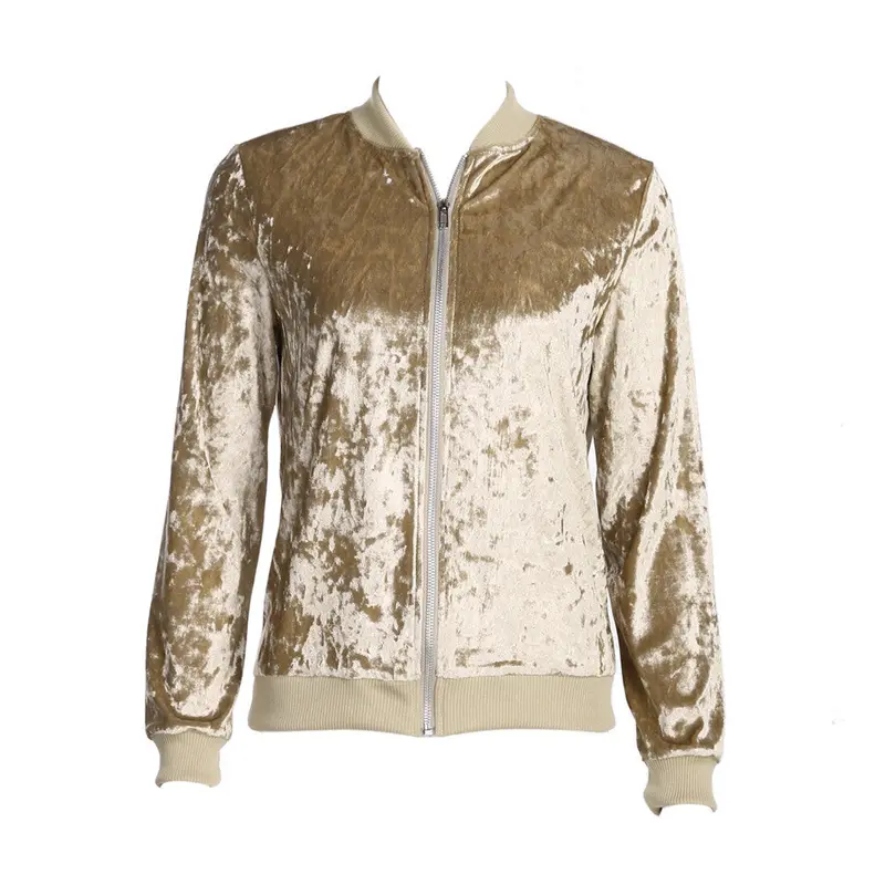 Women Velvet Basic Female Thermal Solid Coat Top Zipper Stand Casual Jackets Ladies Coats Chaquetas Mujer 5