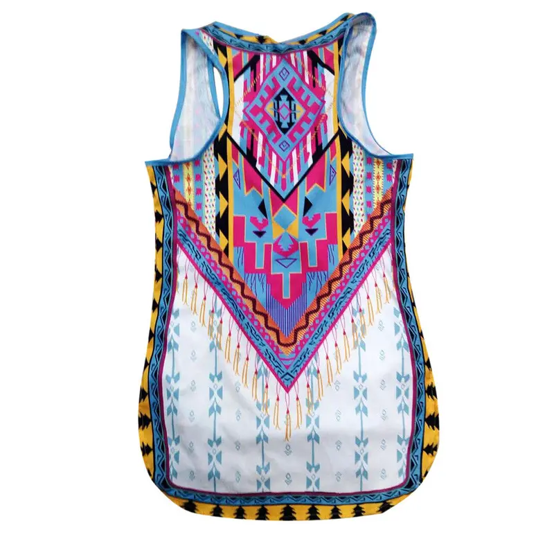 Women Vest Top Sexy National Style Blusa Sleeveless Shirt Casual Tank Tops Beach Tops Plus Size Xxxl 4
