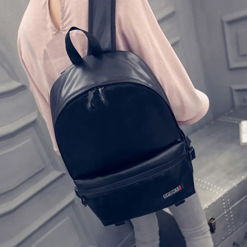 Women Vintage Casual Style Pu Leather School Bags Famous Designer Backpack For Girls Bag Mochila Feminina 1