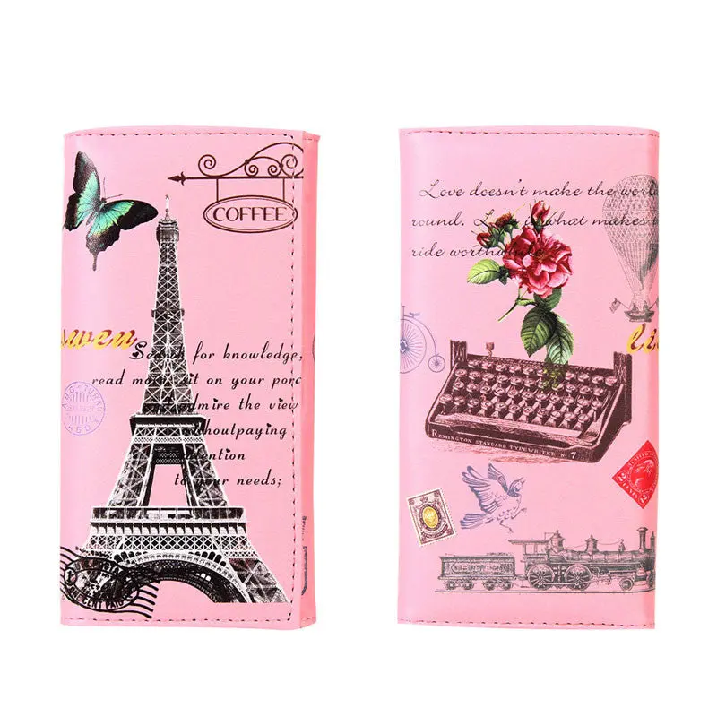 Women Wallet Long Smooth Pu Leather Money Purse Id Credit Card Holder Coin Purses Clutch Money Bags Graffiti Embossed Pu Holder 1