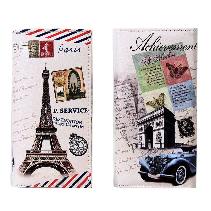 Women Wallet Long Smooth Pu Leather Money Purse Id Credit Card Holder Coin Purses Clutch Money Bags Graffiti Embossed Pu Holder 2