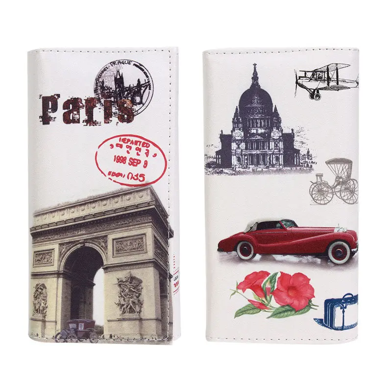 Women Wallet Long Smooth Pu Leather Money Purse Id Credit Card Holder Coin Purses Clutch Money Bags Graffiti Embossed Pu Holder 3