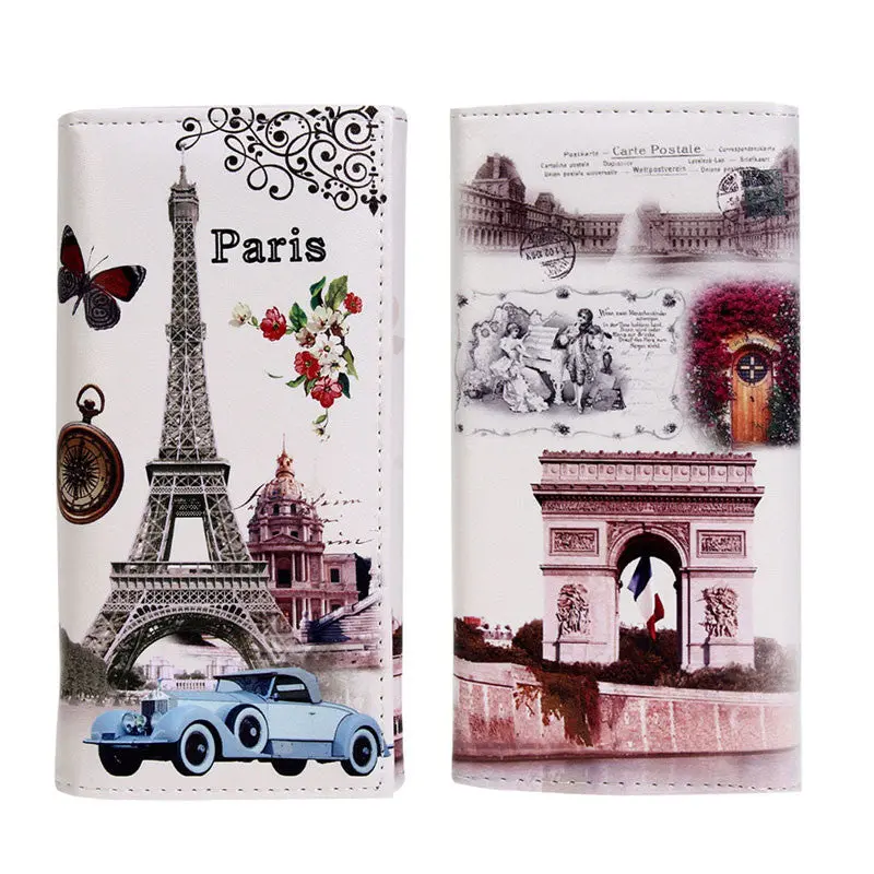 Women Wallet Long Smooth Pu Leather Money Purse Id Credit Card Holder Coin Purses Clutch Money Bags Graffiti Embossed Pu Holder 5